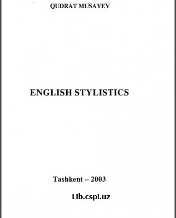 ENGLISH STYLISTICS