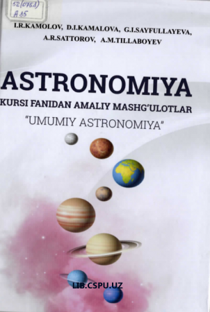 Astronomiya kursi fanidan amaliy mashg'ulotlar