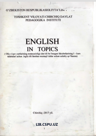 English in topics