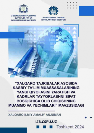 Oliy ta'lim muassasalari bo'lajak o'qituvchilarni kasbiy tayyorgarligini kompetensiyaviy yondashuv asosida rovojlantirish imkoniyatalri va shart-sharoitlari