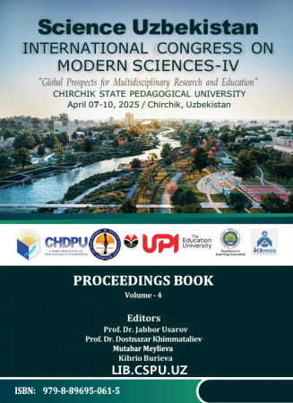 INTERNATIONAL CONGRESS ON MODERN SCIENCES-IV  "GLOBAL PROSPECTS FOR MULTIDISCIPLINARY RESEARCH AND  EDUCATION"